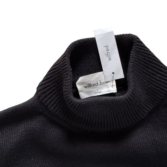 NWT ARITZIA Wilfred Free Merino Wool Harper Black Sweater - Picture 6 of 9